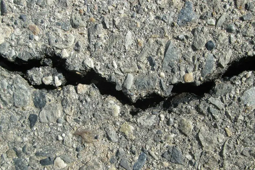 Cracked Tarmac Road Surface