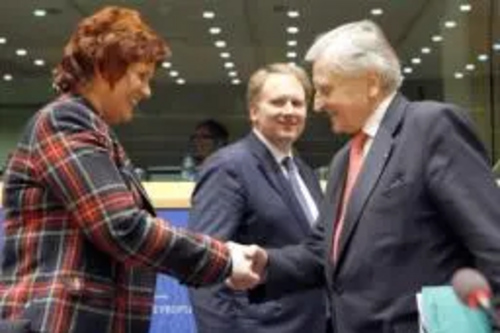 Sharon Bowles and Jean-Paul Trichet meet