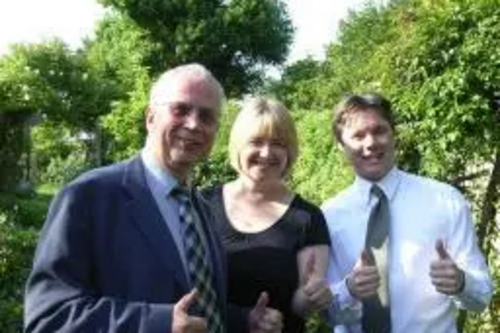 Three key members of the jubilant Team Tring celebrate the news of County Councillor Nick Hollinghurst's re-election on June 4th.